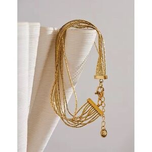 Stainless Steel Multi Layer Bracelet Bangle Jewelry Gold Water proof